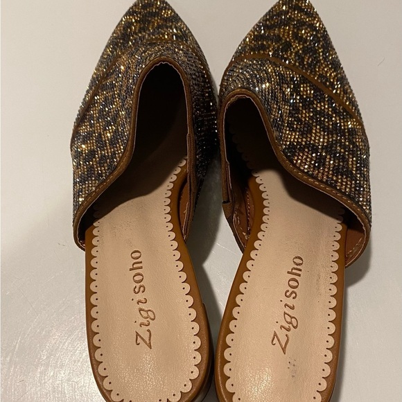 Zigi Soho Brown and Black Animal Print Mules - Picture 4 of 9